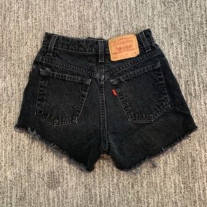 Black Vintage Cut Off Levi Shorts